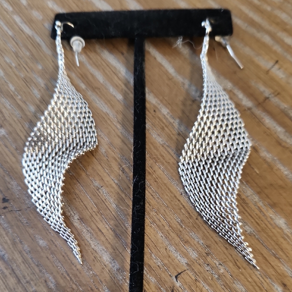 Silver Mesh Earrings